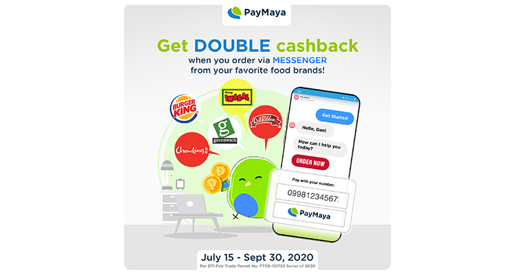 double up your paymaya rewards when you order at mang inasal burger king red ribbon greenwich and chowking via facebook messenger dageeks com double up your paymaya rewards when you